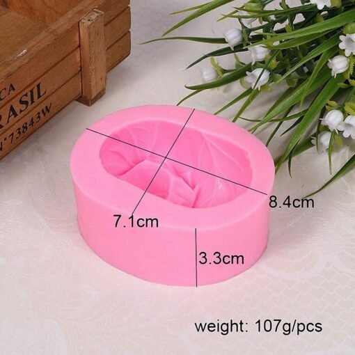 Vedini Sleeping Baby with Bear Shape Soaps Molds I 3D Fondant Cute Baby Wrapped in Leaves Silicone Mould JKB-302 - Image 4