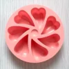 7 Cavity Heart Swirls Silicone Mold
