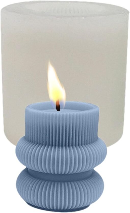 Vedini Pillar Candle Molds - Resin Casting Molds Pillar Shape - Silicone Molds 3D for DIY Jkb-172 - Image 3