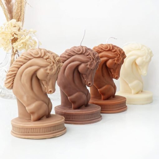 Vedini 3D Horse Head Statue Candle Silicone Mold Bust Riding Sculpture Art Figurine Animal Poney Candle Mould JKB- 168 - Image 6
