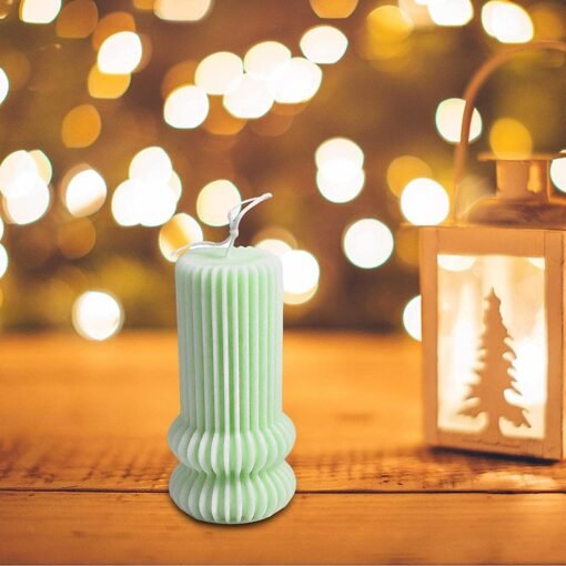 Vedini Striped Cylinder Candle Mold | 3d Cylinder Candle Mold Stripe Silicone Molds JKB-175 - Image 4