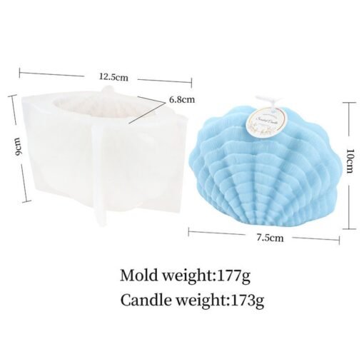 Vedini Fish scale shell mold, shell candle mold,s callop mold,Handmade Soap Mold,Difusser Plaster DIY,Food grade silicone mold JKB- 166 - Image 7