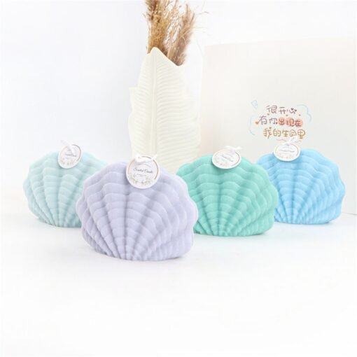 Vedini Fish scale shell mold, shell candle mold,s callop mold,Handmade Soap Mold,Difusser Plaster DIY,Food grade silicone mold JKB- 166 - Image 2
