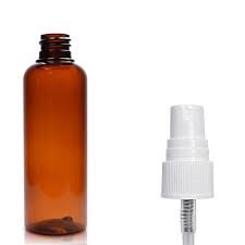 VEDINI REFILLABLE AMBER SPRAY BOTTLE (1 BOTTLE) - White Spray, 100 ml