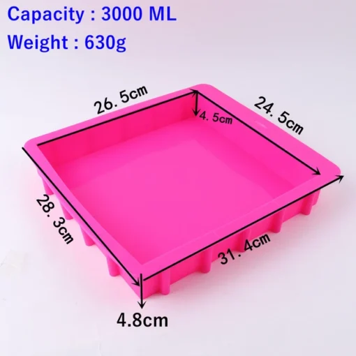 Vedini 3000ml silicone Loaf mold handmade soap silicone rendering plate large non-swelling toast mold JKB-743 - Image 4