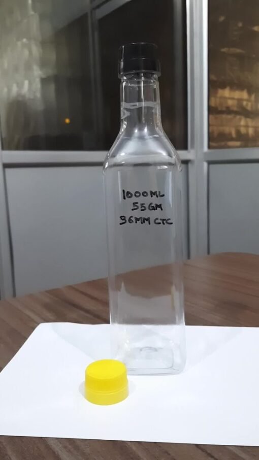 Vedini PET Square Edible Oil Bottle 1000 ml - Image 2