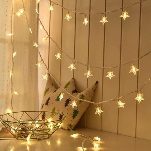 Vedini Star String Lights for Decoration - 14 LED Star Fairy Lights Waterproof Indoor Outdoor for Home Decoration jkb-1012 - Image 3