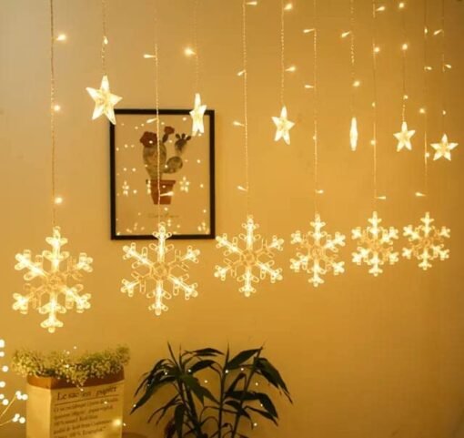 Snowflakes LED Curtain Lights