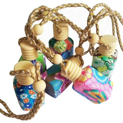 Vedini Random Color Printed Hanging Car Perfume Diffuser Fragrance Bottle - Image 4