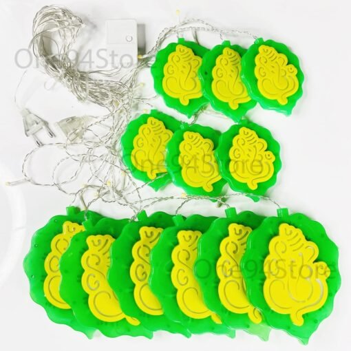 Vedini Ganesh Curtain LED Diwali Lights 114 LED 3 Meter Curtain String Lights Window Curtain Led Lights for Decoration with 8 Flashing Mode for Festival Home (6+6 Ganesh Curtain, Warm White) jkb-1018 - Image 6