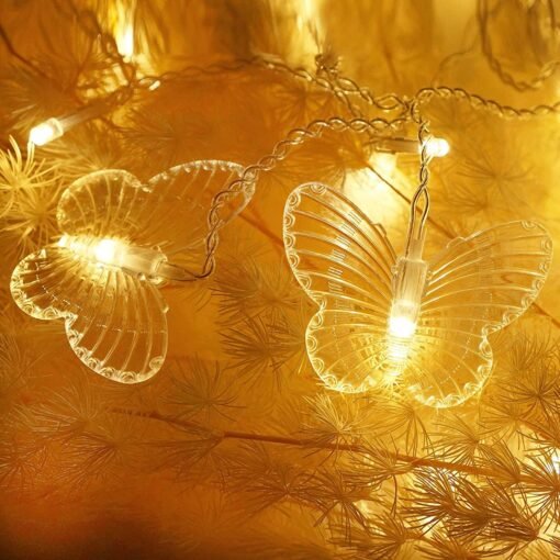 Vedini 14 Butterfly Diwali Decoration led Lights for Home Decoration, led Butterfly Ganesha Light Wall Lights,Butterfly led Light for Diwali Decoration Warm Yellow Lights 2 Pin Plug jkb -1024 - Image 5