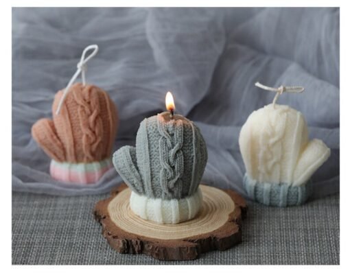 Vedini Gloves Candle Mold,Christmas Woolen Texture Cecorative Epoxy Resin Mold,Plaster Silicone Aromatherapy Handmade Soap Pendant Keychain Mold no SCM 183 - Image 3