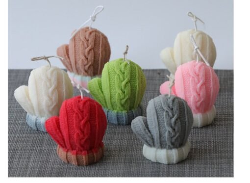 Vedini Gloves Candle Mold,Christmas Woolen Texture Cecorative Epoxy Resin Mold,Plaster Silicone Aromatherapy Handmade Soap Pendant Keychain Mold no SCM 183 - Image 5