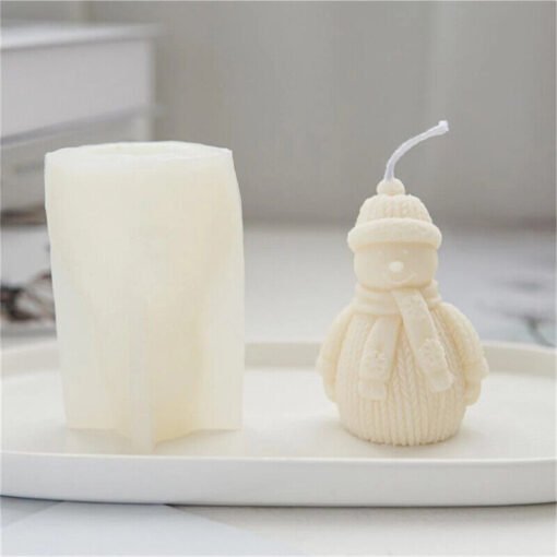 Vedini Christmas Snowman Candle Moulds Soft Scented Candle Mold Wax Snowman Mold no wcm 181 / 384 - Image 7