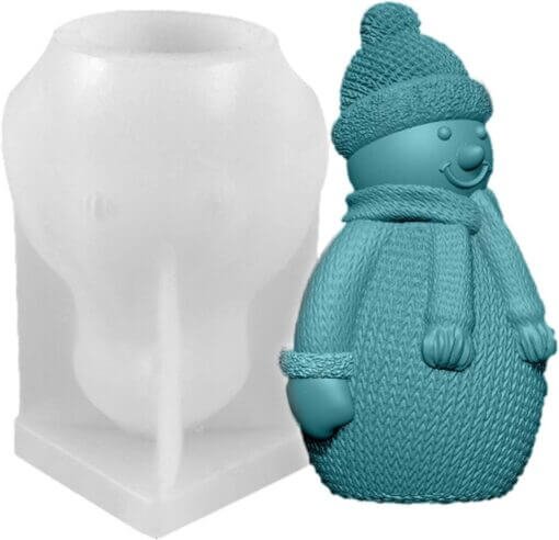 Vedini Snowman Candle Mold I Fondant Silicone Christmas Scented Wax Mould I Suculent Mold | Handmade Candle Making WCM - 355 (763) - Image 2