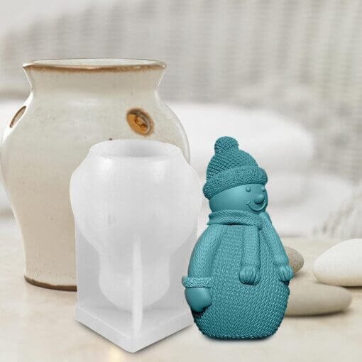 Vedini Snowman Candle Mold I Fondant Silicone Christmas Scented Wax Mould I Suculent Mold | Handmade Candle Making WCM - 355 (763) - Image 4