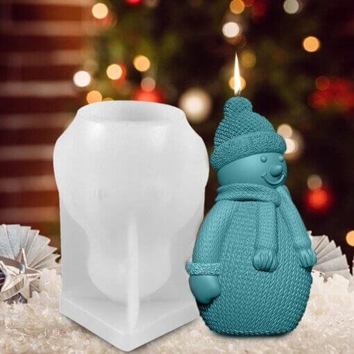 Vedini Snowman Candle Mold I Fondant Silicone Christmas Scented Wax Mould I Suculent Mold | Handmade Candle Making WCM - 355 (763) - Image 5