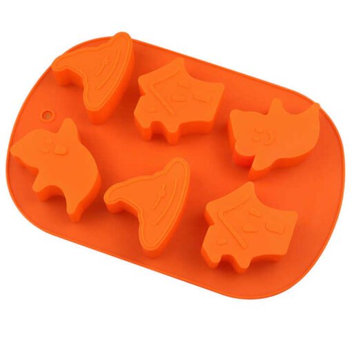 Vedini 6 Cavity hat and ghost shape Halloween system silicone cake mold JKB-723 - Image 3