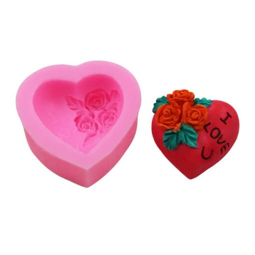 Vedini Romantic love heart rose series silicone fondant molds JKB-693 - Image 6