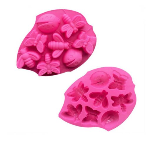 Vedini 8 Cavity Insect Butterfly Dragonfly Bee Ladybug Silicone Cake Molds JKB -704 - Image 2