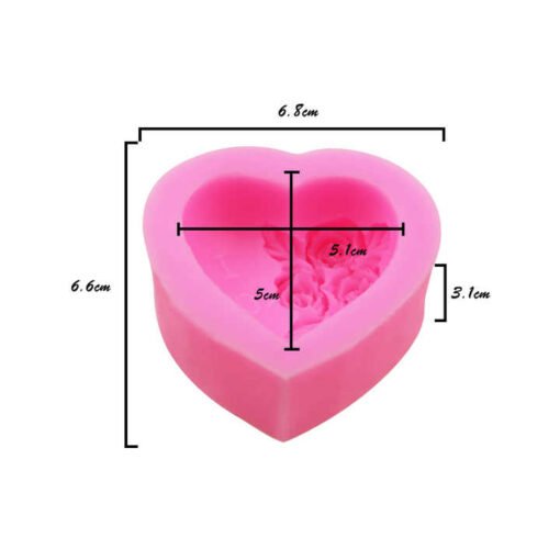 Vedini Romantic love heart rose series silicone fondant molds JKB-693 - Image 2