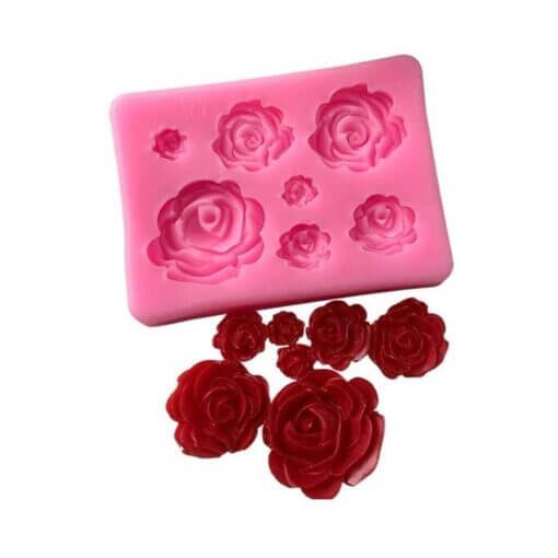 Vedini 7 Cavity Rose Flowers silicone mold Cake Chocolate Mold wedding Cake Decorating Tools Fondant JKB-714 - Image 4