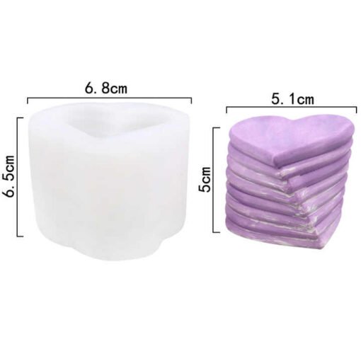 Vedini Heart Shape Candle Moulds Love Heart Silicone Mold Wax Soap Making Molds JKB-715 - Image 6