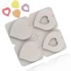 4 cavity heart shape candle Mold