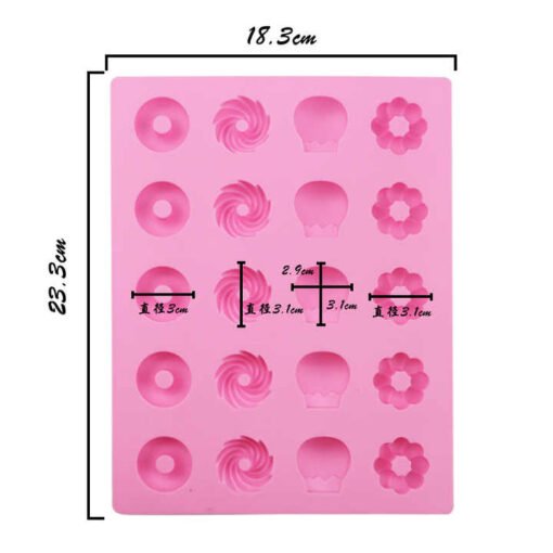 Vedini 20 Cavity circular round shape silicone gummy candy mold, silicon chocolate mould JKB-706 - Image 2