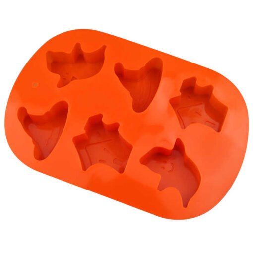 Vedini 6 Cavity hat and ghost shape Halloween system silicone cake mold JKB-723 - Image 2
