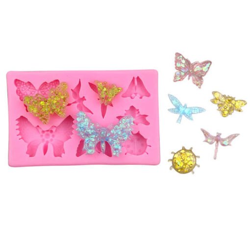 Vedini Different Butterfly and insect shape silicone resin mold hand make chocolate bake decoration mold diy reused JKB-739 - Image 4
