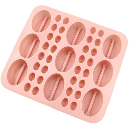 Vedini Big small coffee bean shape mixed chocolate silicone mold resin candy cookie mold JKB-710 - Image 4