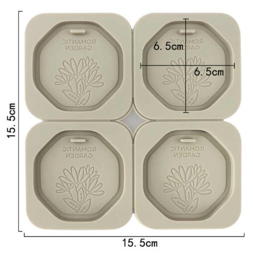 Vedini 4 Cavity flower shape Hanging And Wax Tablet silicone candle molds silicone resin mold JKB-718 - Image 6
