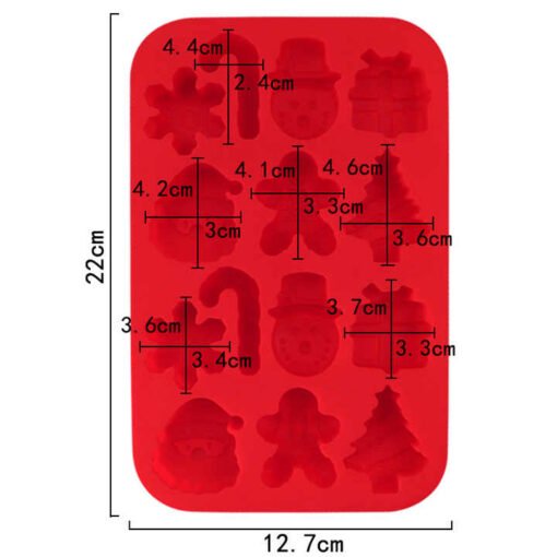Vedini 14 cavity Christmas series tree and Christmas man head shape silicon resin mold jkb-691 - Image 6