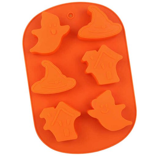 Vedini 6 Cavity hat and ghost shape Halloween system silicone cake mold JKB-723 - Image 5