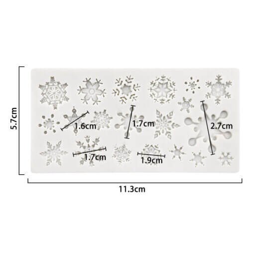 Vedini 20 Cavity Christmas snowflakes Silicone fondant mold JKB-742 - Image 2