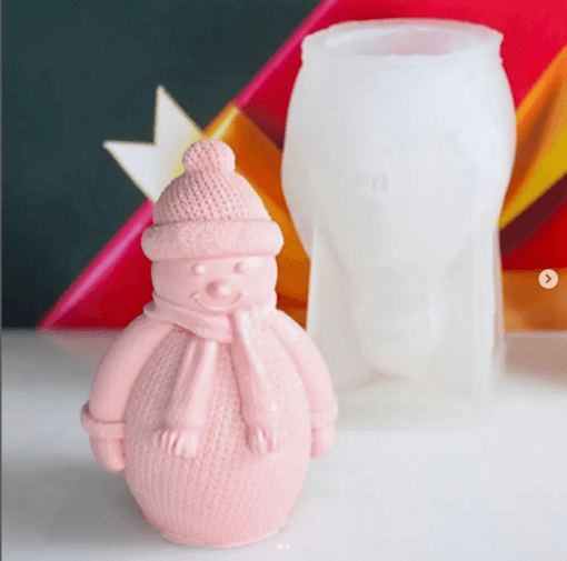 Christmas Snowman Candle Mold