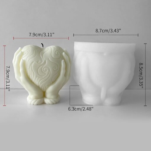 Vedini Holding Heart Candle Silicone Mold Cake Chocolate Fondant Mould DIY Epoxy Resin Mould Jewelry Making Home Decorations JKB397M - Image 8