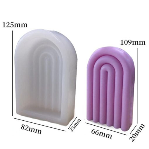Vedini 3D Geometric Rainbow Arch Candle Mould Artistic Lip Rainbow Candle Silicone Mold Jkb - 196 - Image 3