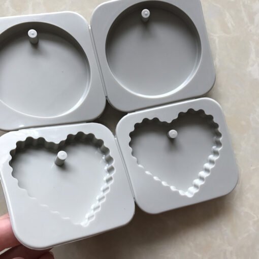 Vedini 4 Cavity 2 sets of round love silicone Hanging And Wax Tablet molds jkb-698 - Image 3