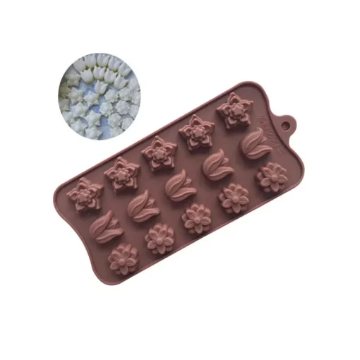 Vedini 15 Cavity Different Flower Tulip Shape Silicon Resin Mold JKB-734 - Image 4