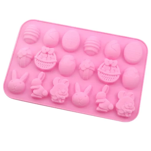 Vedini Easter silicone chocolate mold with egg and rabbit shape Kitchen baking utensils soap mold JKB-758 - Image 5