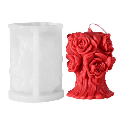 Rose Flower Candle Mold