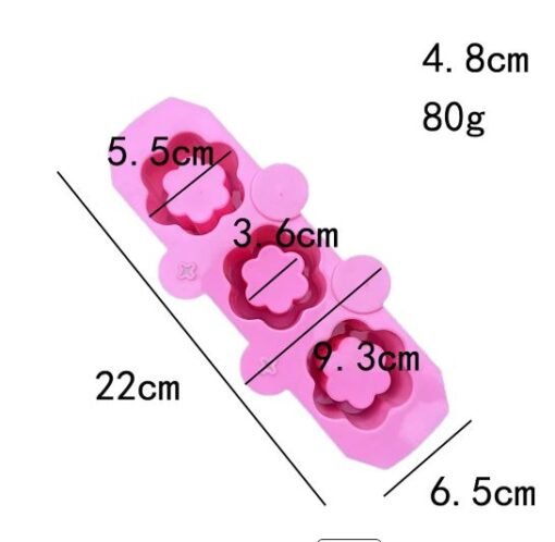 Vedini 3 Cavity Flower Concrete Planter Pot Silicone Mold Concrete Planter Plum Flower Cement Pot Molds (WCM 363) jkb-764 - Image 2