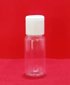 Vedini Transparent Refillable Plastic Bottles with fliptop Cap - 30 ml, White Cap