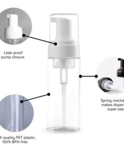 Vedini Foaming Pump Bottle 150ml(1 PCs Set) - Clear Bottle