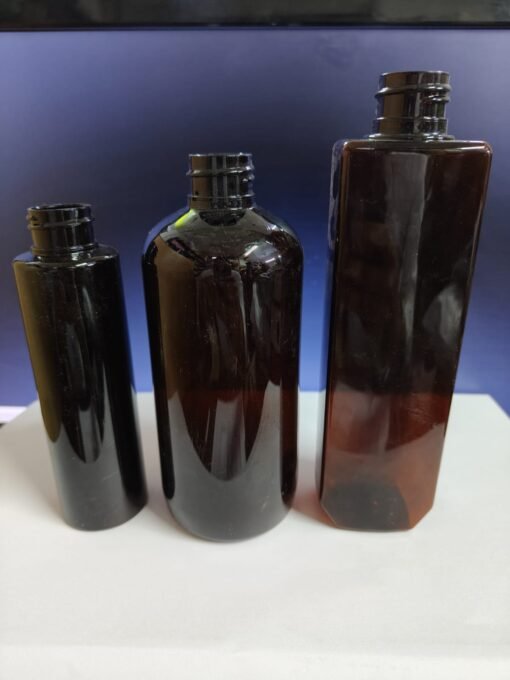 Amber Refillable Plastic Bottles 24MM NECK (1 BOX)