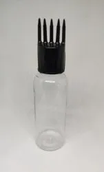 Vedini Comb Cap Bottle include Oil Cap BPA Free (1 Bottle) - Clear Bottle, 30 ml