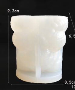 Vedini Rose Bear Shape Candle Mold I 3D Teddy Bear with Heart Silicone Epoxy Casting Mold (Small) JKB-214 (Small WCM-435 and Large  432) - Medium