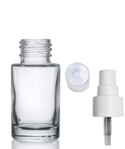 Vedini 30ml Clear Glass Bottle - White Spray